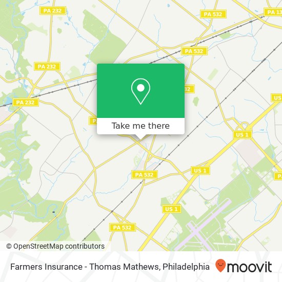 Farmers Insurance - Thomas Mathews map