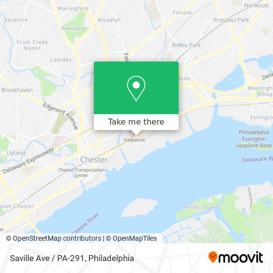 Mapa de Saville Ave / PA-291