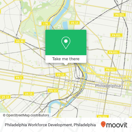 Mapa de Philadelphia Workforce Development