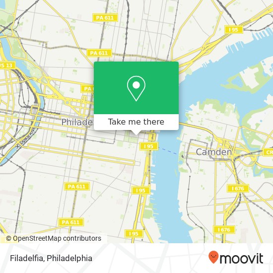Filadelfia map