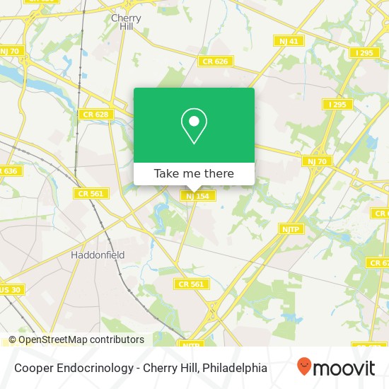 Cooper Endocrinology - Cherry Hill map