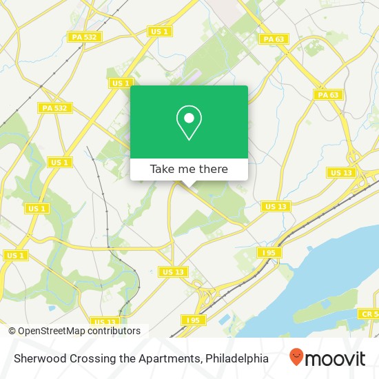 Mapa de Sherwood Crossing the Apartments