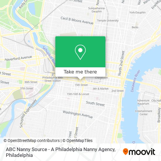 Mapa de ABC Nanny Source - A Philadelphia Nanny Agency