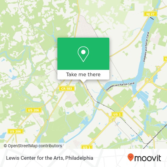 Lewis Center for the Arts map