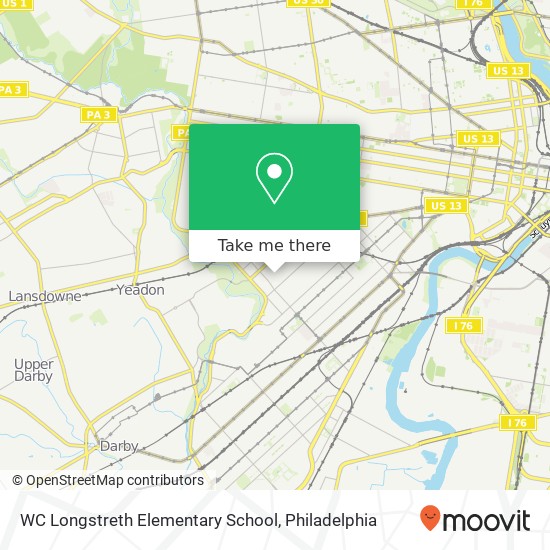 WC Longstreth Elementary School map
