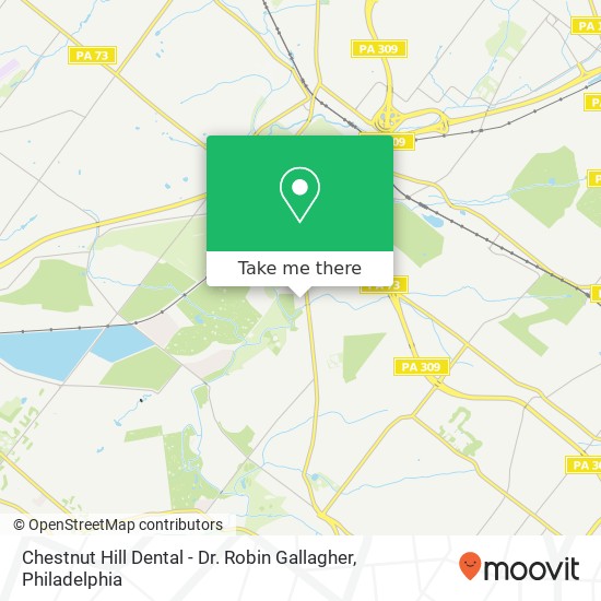 Chestnut Hill Dental - Dr. Robin Gallagher map