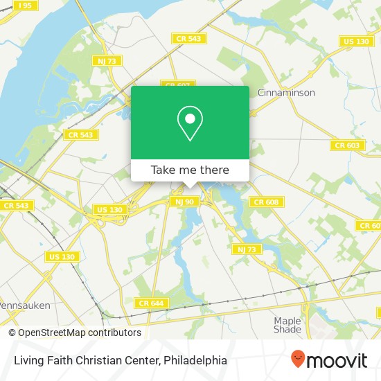Mapa de Living Faith Christian Center