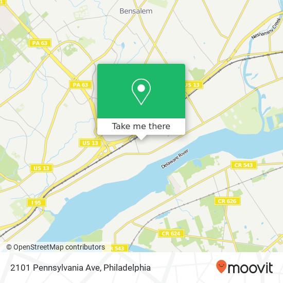 Mapa de 2101 Pennsylvania Ave
