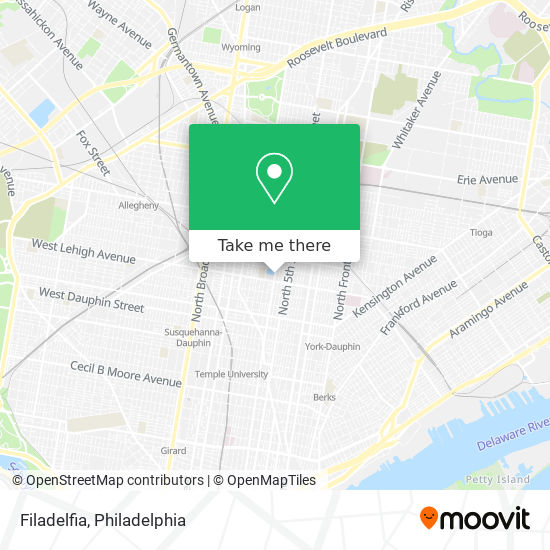 Mapa de Filadelfia