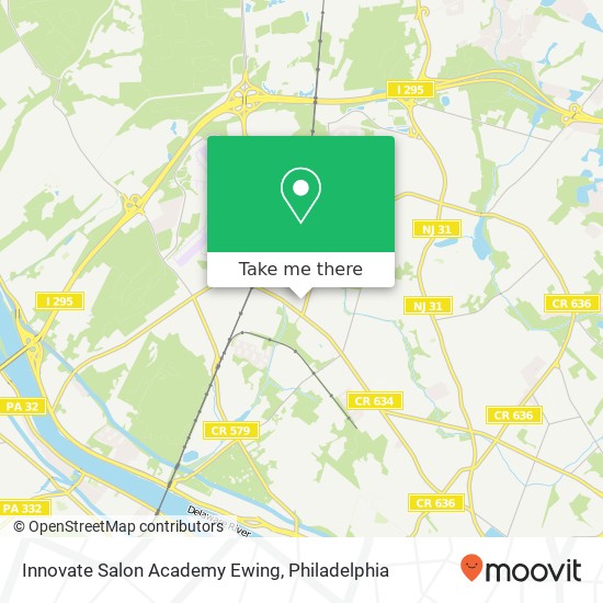 Innovate Salon Academy Ewing map