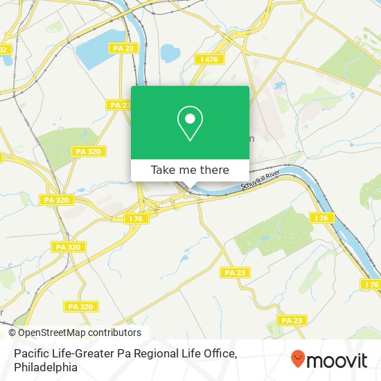 Pacific Life-Greater Pa Regional Life Office map