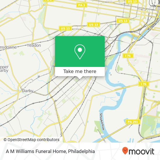 A M Williams Funeral Home map