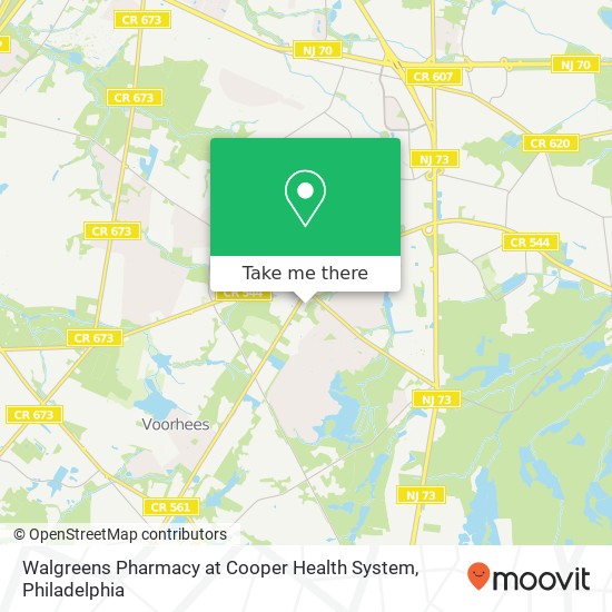 Walgreens Pharmacy at Cooper Health System map