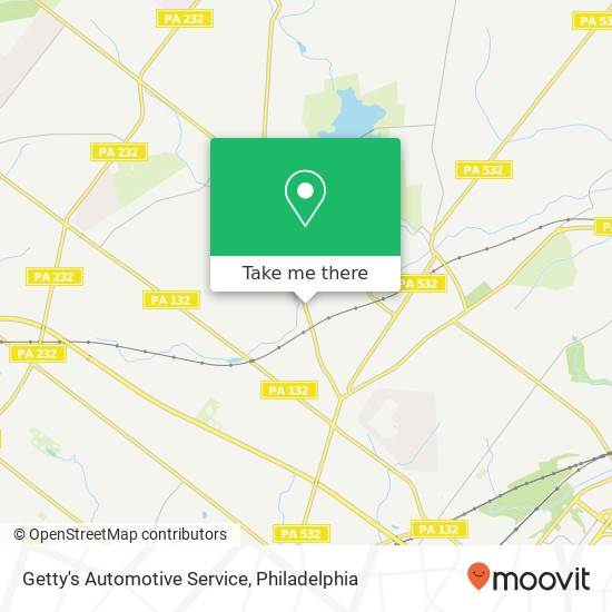 Getty's Automotive Service map