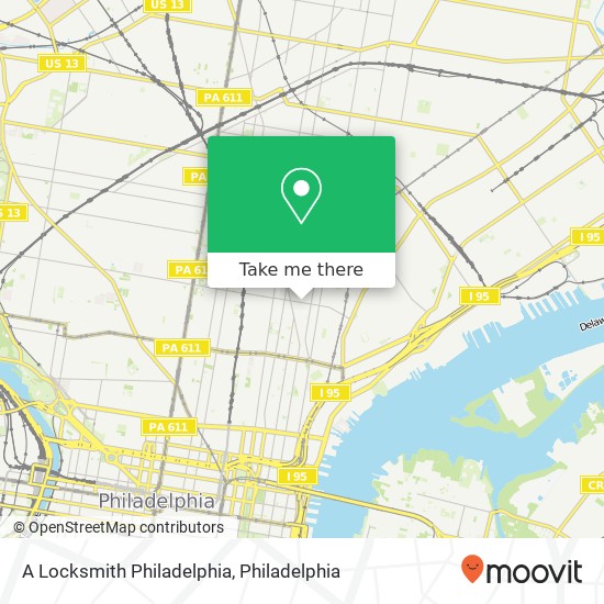 Mapa de A Locksmith Philadelphia