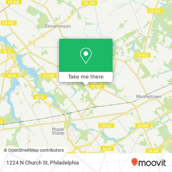 1224 N Church St map