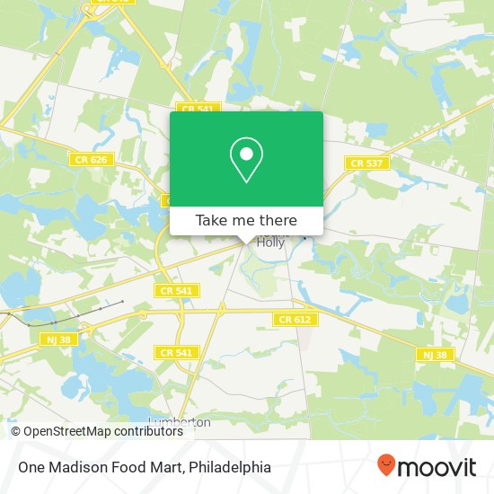 One Madison Food Mart map