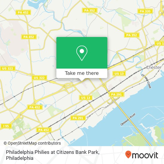 Philadelphia Philies at Citizens Bank Park map