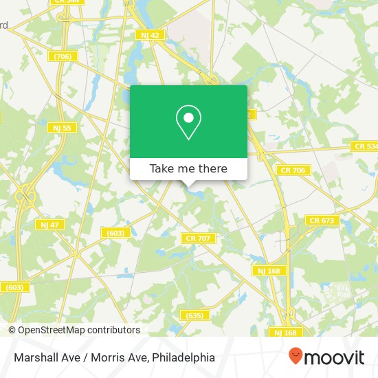 Mapa de Marshall Ave / Morris Ave