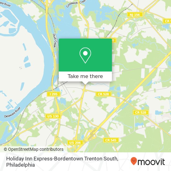 Holiday Inn Express-Bordentown Trenton South map