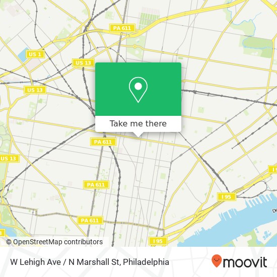 Mapa de W Lehigh Ave / N Marshall St