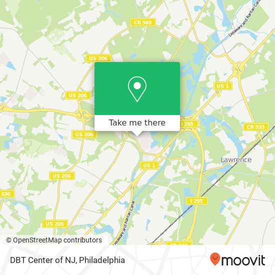 DBT Center of NJ map