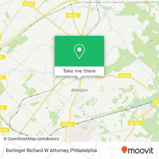 Berlinger Richard W Attorney map