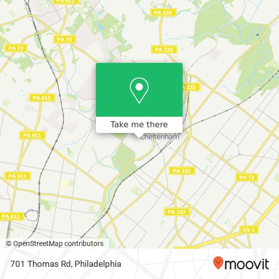 Mapa de 701 Thomas Rd
