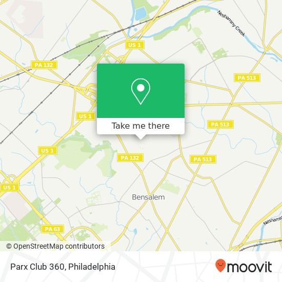 Mapa de Parx Club 360