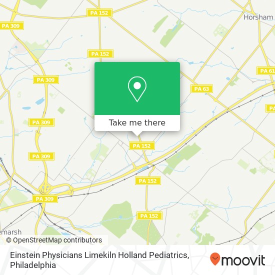 Einstein Physicians Limekiln Holland Pediatrics map