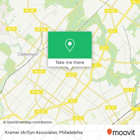 Kramer ob/Gyn Associates map