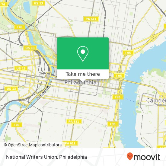 National Writers Union map