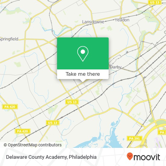 Delaware County Academy map