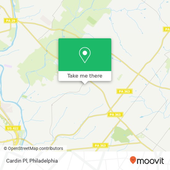 Cardin Pl map