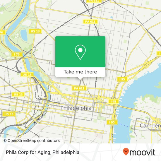 Phila Corp for Aging map