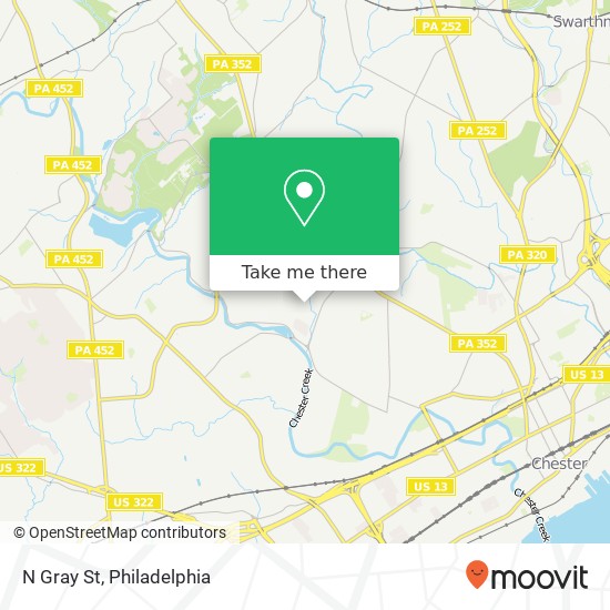 N Gray St map