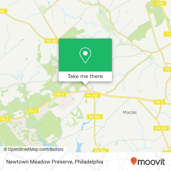 Newtown Meadow Preserve map