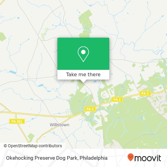 Okehocking Preserve Dog Park map