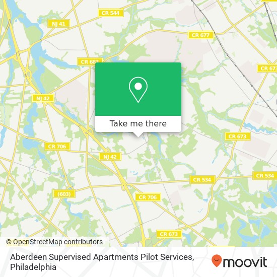 Aberdeen Supervised Apartments Pilot Services map