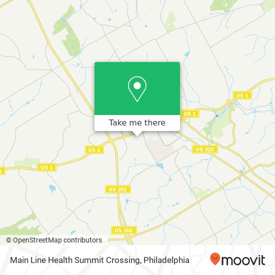 Main Line Health Summit Crossing map