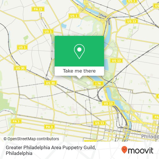 Greater Philadelphia Area Puppetry Guild map