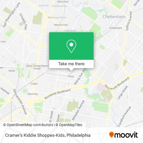 Cramer's Kiddie Shoppes-Kids map