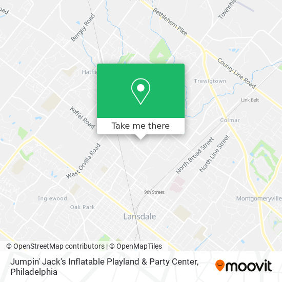 Jumpin' Jack's Inflatable Playland & Party Center map
