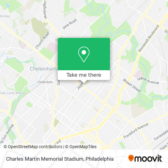 Mapa de Charles Martin Memorial Stadium