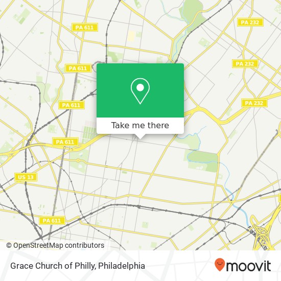 Grace Church of Philly map