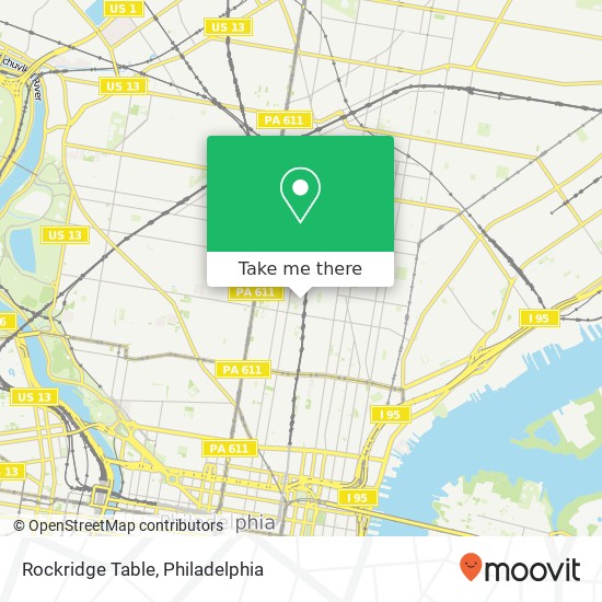 Rockridge Table map