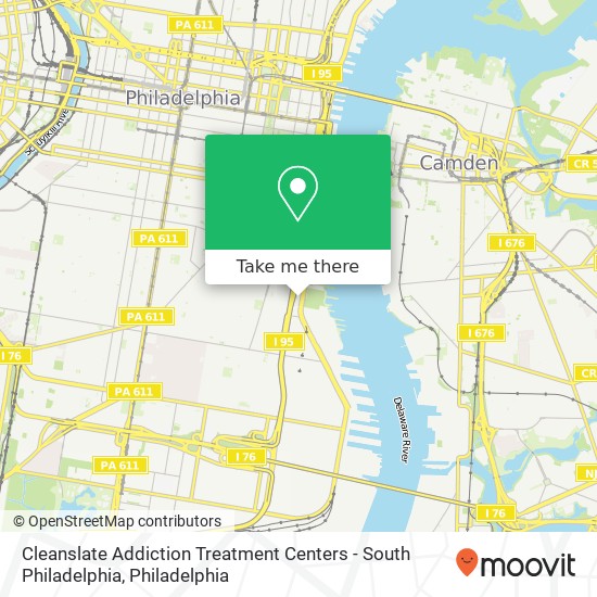 Cleanslate Addiction Treatment Centers - South Philadelphia map