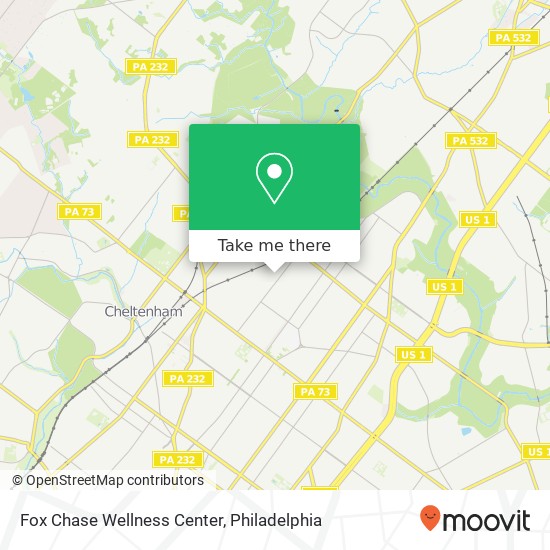 Mapa de Fox Chase Wellness Center