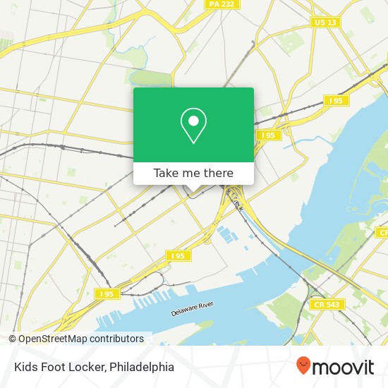 Kids Foot Locker map