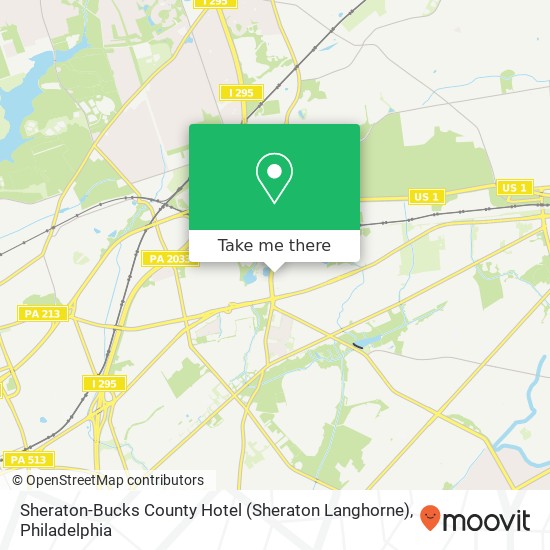 Sheraton-Bucks County Hotel (Sheraton Langhorne) map